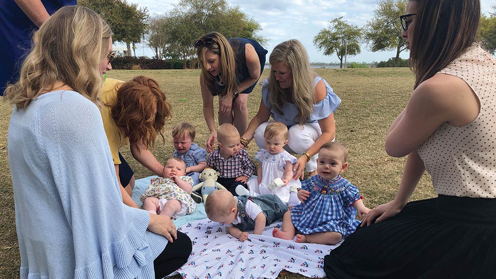 The 'Carolina One Six' at a picnic complete with their babies