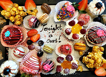 The “Tonight is Ours” dessert board from WünderBaker.